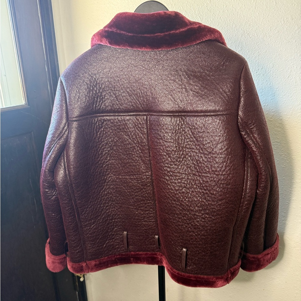 Commense Deep Red Teddy Jacket - Picture 3 of 3